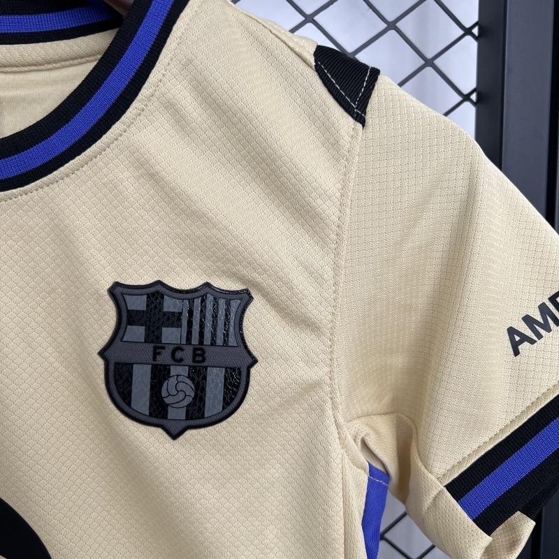 2025-26 Barcelona Away kids Football jersey