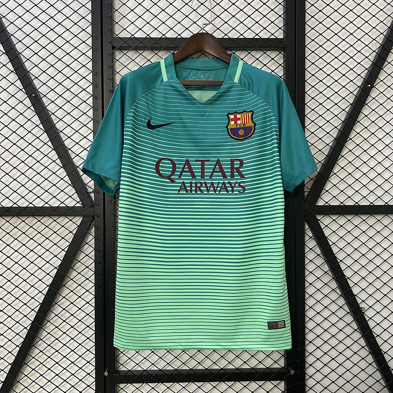 Retro 2016-17 Barcelona Third away Retro MESSI PIQUE XAVI A.INISTA SUAREZ NEYMAR JR Football jersey