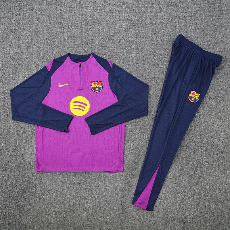 Player 2025-26 Barcelona Half-Pull Training Suit Jersey Set