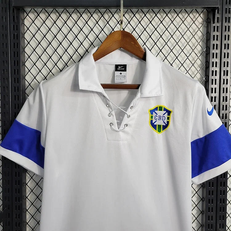 Retro 2004 Brazil retro White Football jersey