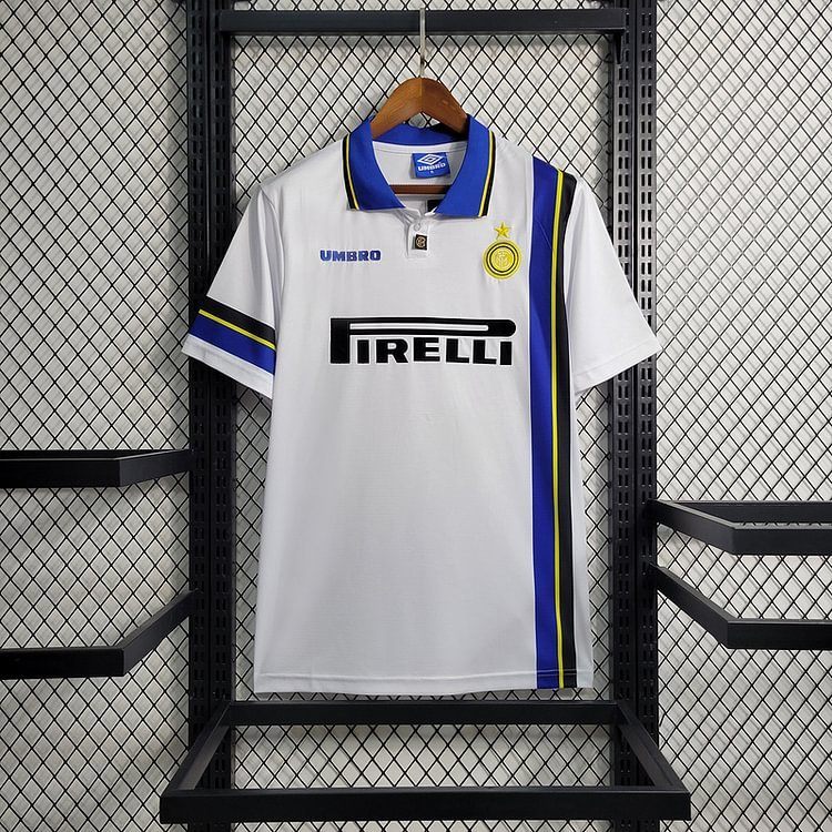 Retro 1997-98 Inter Milan away Retro RONALDO MORIERO ZAMORANO Football jersey
