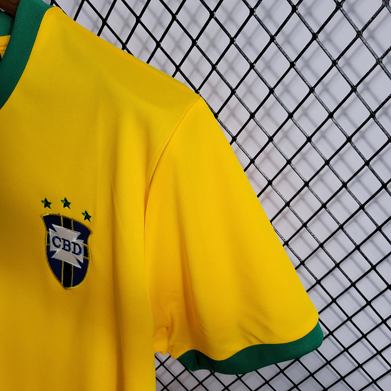 Retro 1970-1972 Brazil Home retro Football jersey