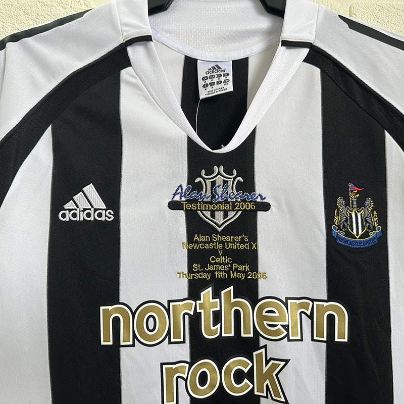 Retro 2005-06 Newcastle United Home retro Testimonial Shearer 9 Football jersey