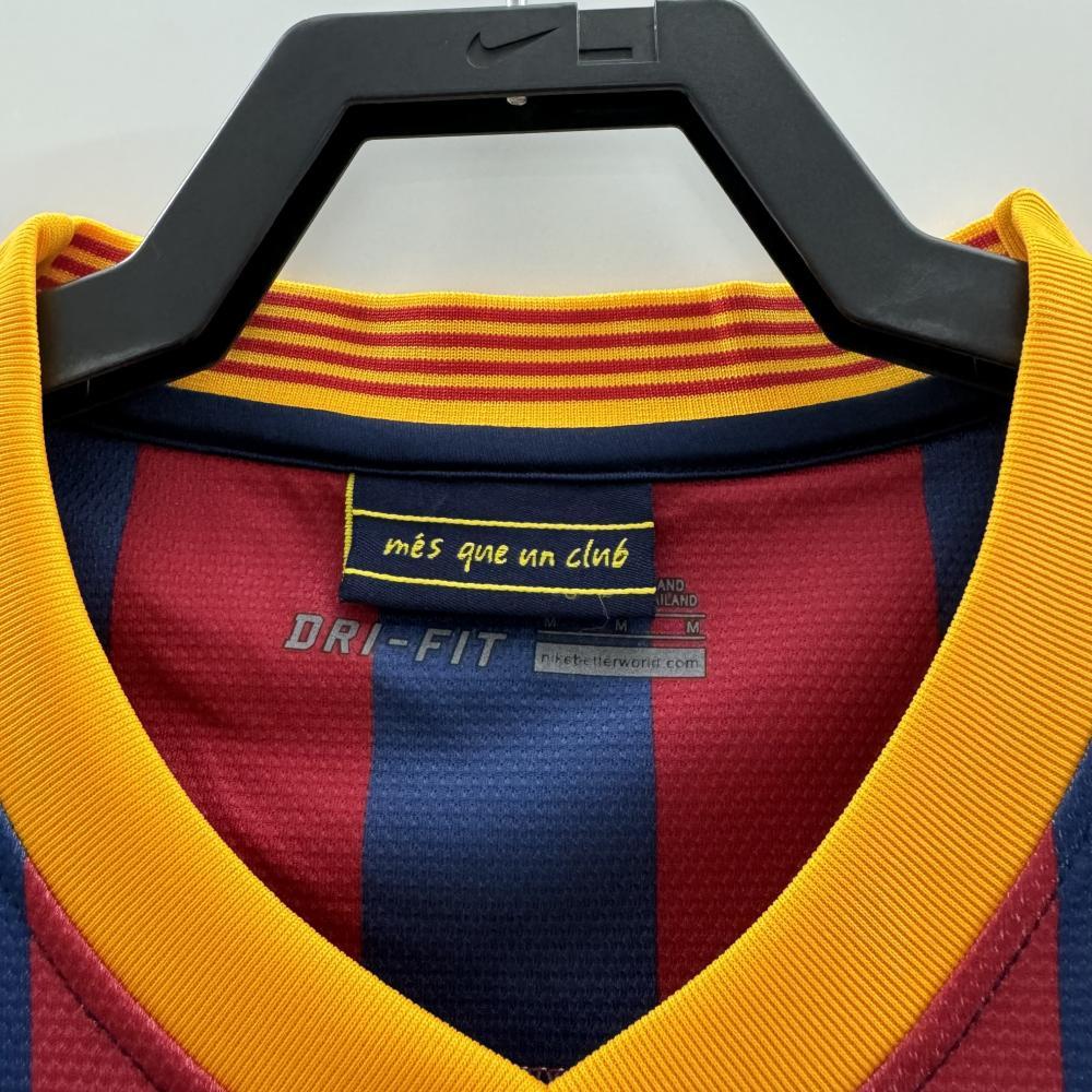 Retro 2013-14 Barcelona Home Retro MESSI PIQUE XAVI A.INISTA PUYOL Football jersey