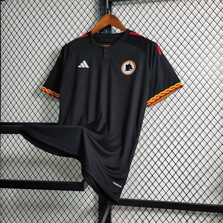 2023-24 AS Roma Black 2 Away Football jersey