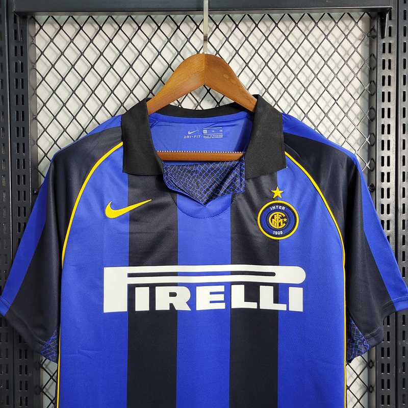 Retro 2001-02 Inter Milan Home Retro KALLON RONALDO RECOBA SEEDORF Football jersey