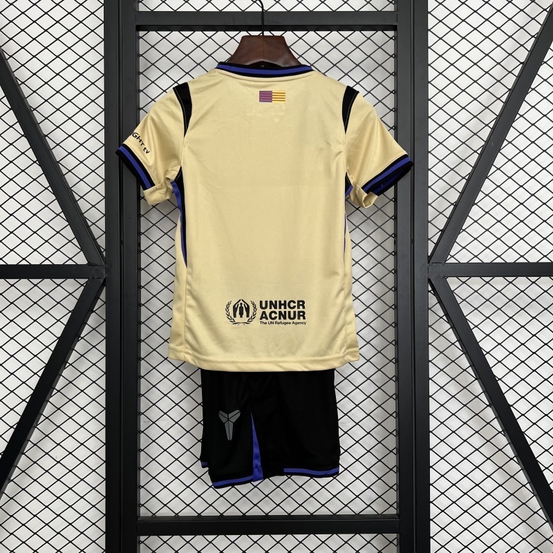 2025-26 Barcelona Away kids Football jersey