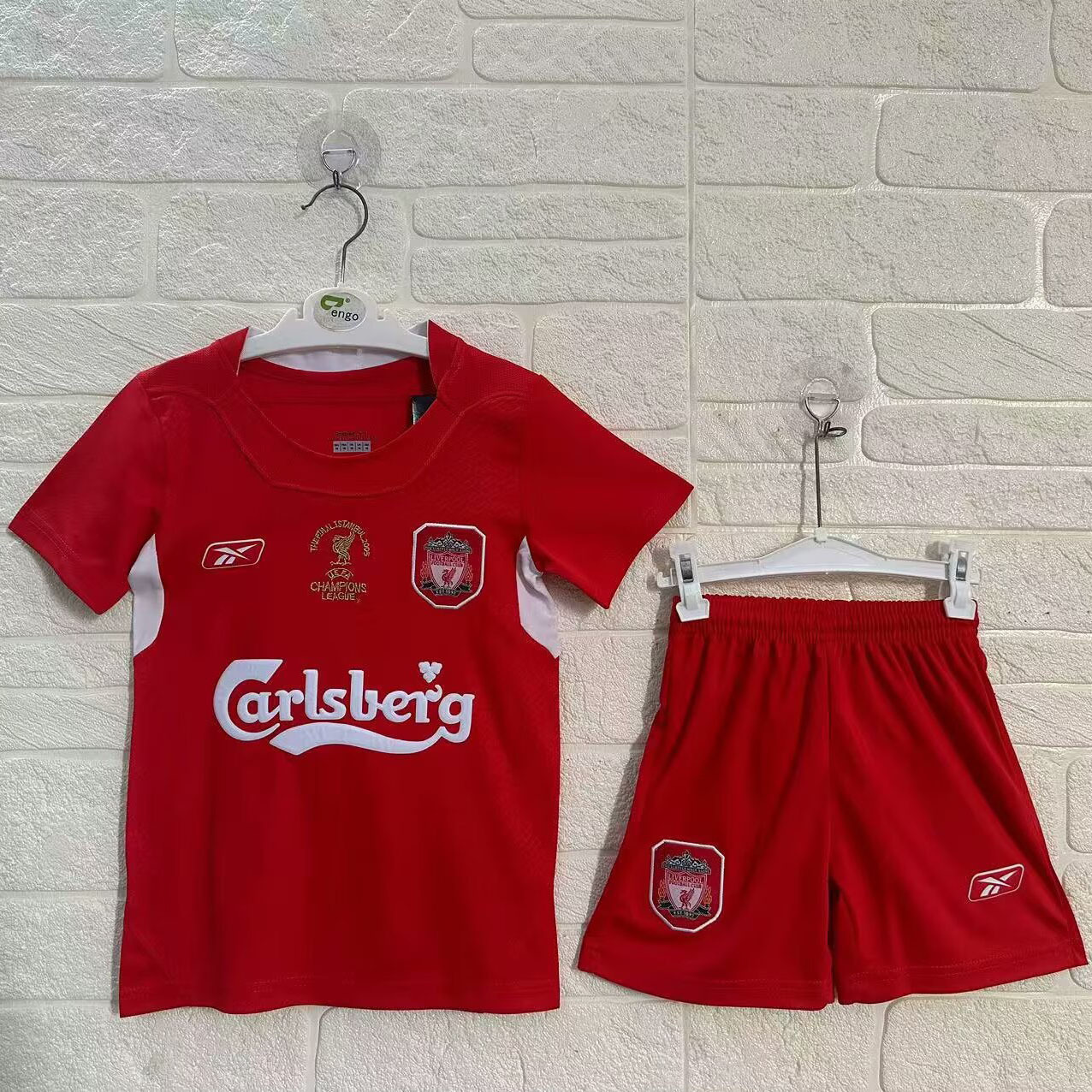 Retro kids 2005 Kids UCL Liverpool Home retro Football jersey