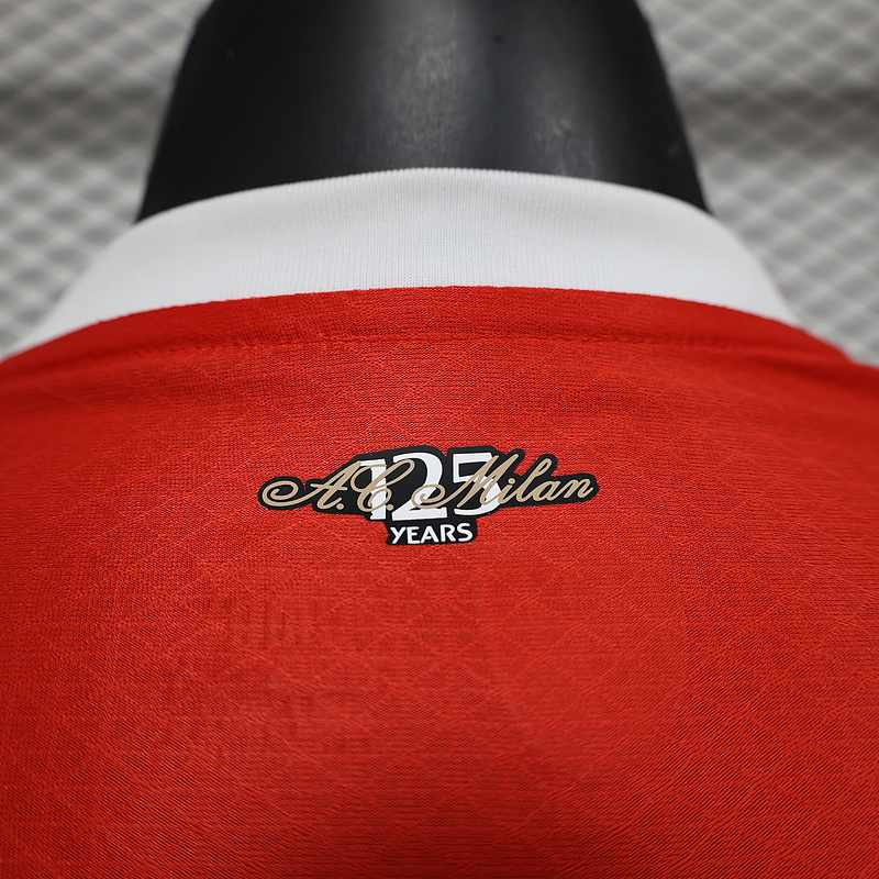 Player 2024-25 AC Milan Home Long Sleeve  Football Jersey