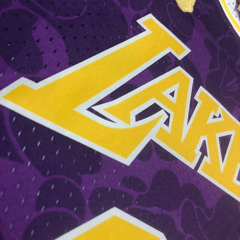 1996-97 NBA Lakers  93 BAPE Basketball Jersey