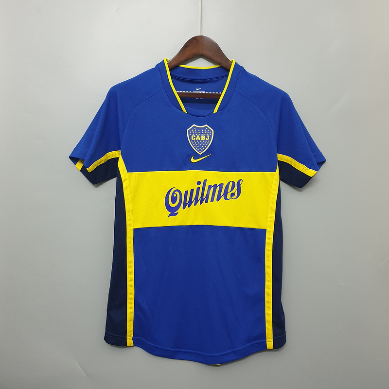 Retro 2001-02 Boca Juniors home Retro Football jersey