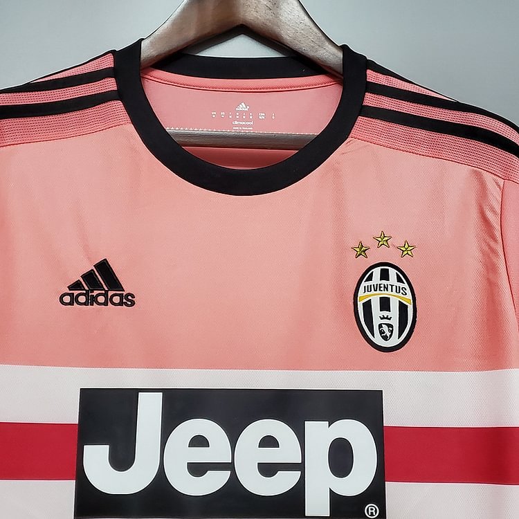 Retro 2015-16 juventus away Retro pink DYBALA POGBA MORATA Football jersey
