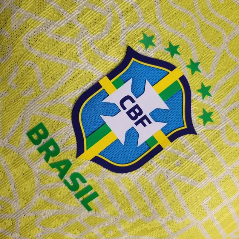 Player Edition 2024-25 Brazil Home Long Sleeve  Vini Jr ENDRICK RICHARLISON Football jersey