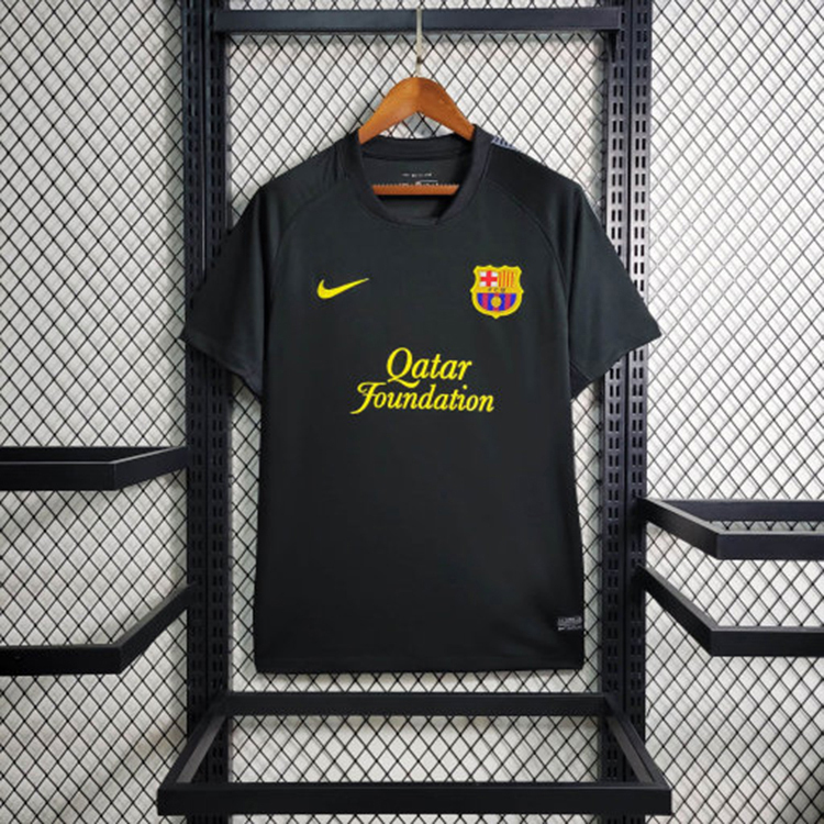 Retro 2011-12 Barcelona Away Retro MESSI PIQUE  XAVI A.INISTA PUYOL  DAVID VILLA Football jersey