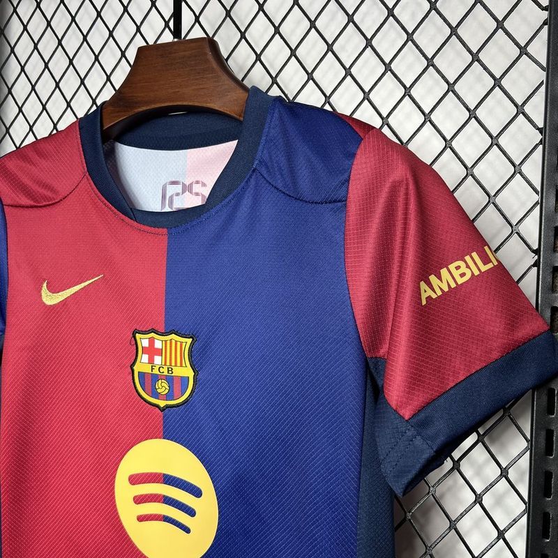 2024-25 Barcelona Home Kids KitFootball jersey