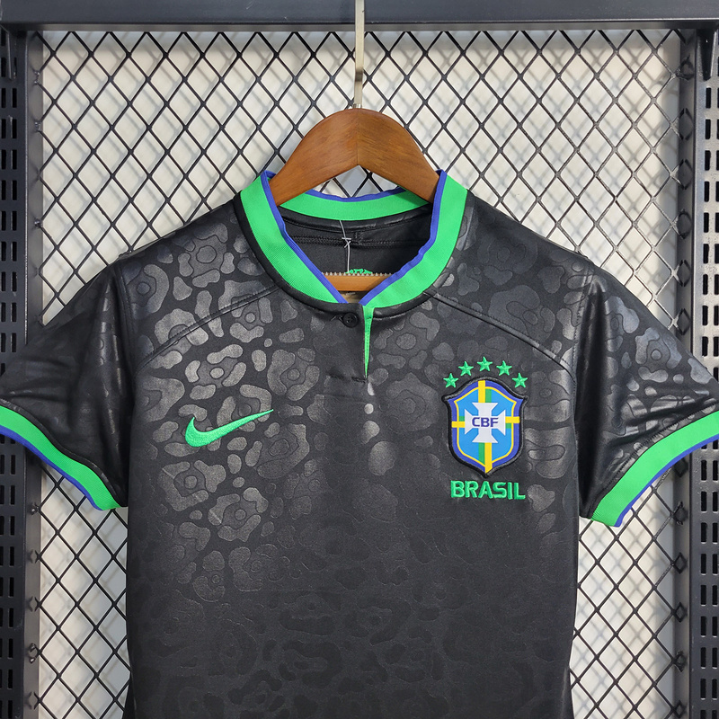 2022-23 Brazil women's black leopard national team  VINI JP PAPHINHA CUNHA NAYMAR JR L.PAQUETA Football jersey