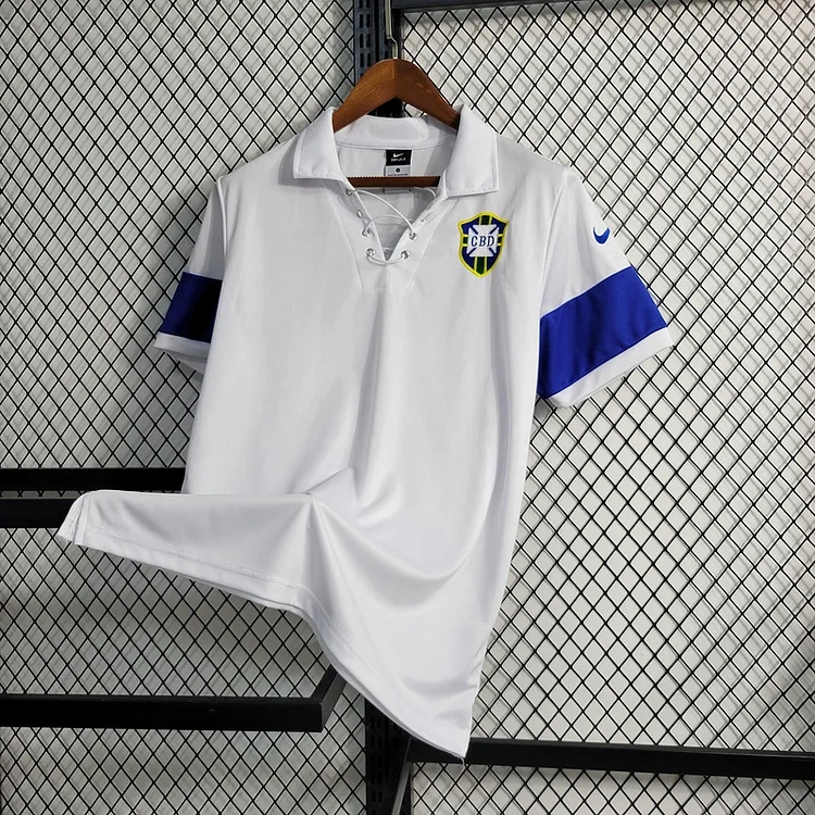Retro 2004 Brazil retro White Football jersey
