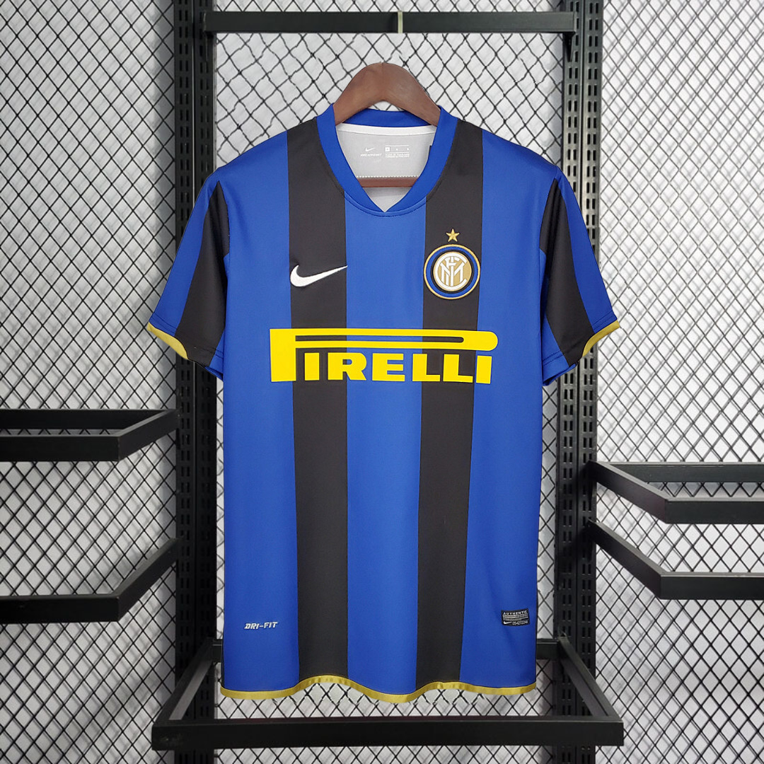 Retro 2008-09 Inter Milan home Retro J. ZANETTI IBRAHIMOVIC FIGO BALOTELLI Football jersey