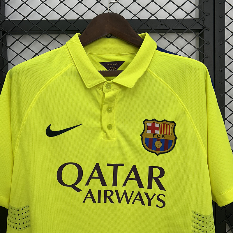 Retro 2014-15 Barcelona Third away Retro MESSI PIQUE XAVI A.INISTA PUYOL Football jersey