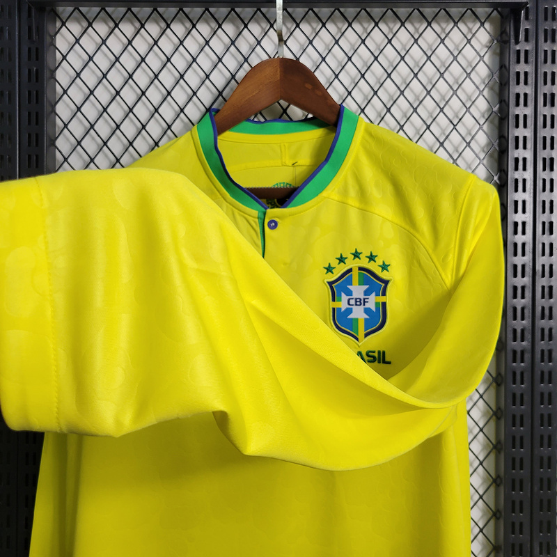 2022-23 Brazil home long-sleeved  VINI JP PAPHINHA CUNHA NAYMAR JR L.PAQUETA Football jersey