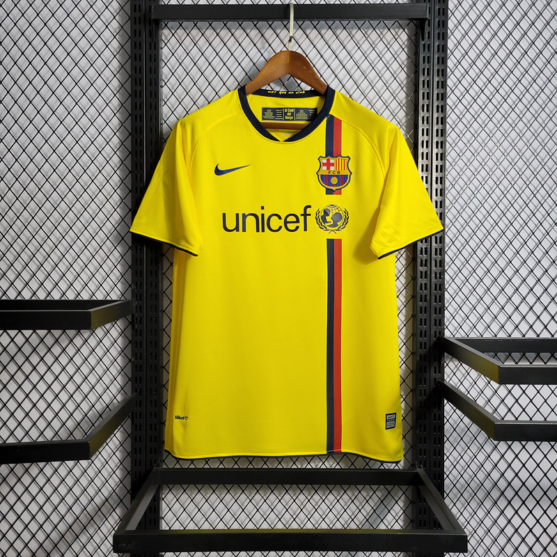 Retro 2008-09 Barcelona Away Retro MESSI PIQUE ETO'O XAVI A.INISTA ETO'O HENRY Football jersey