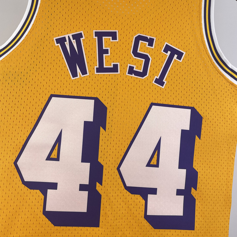1971-72 NBA Lakers  44 WEST Basketball Jersey