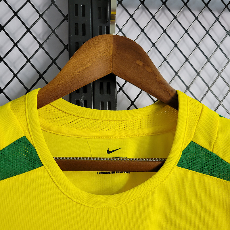 Retro 2002 Brazil home retro RONALDO R.CARLOS KAKA Ronaldinho Football jersey