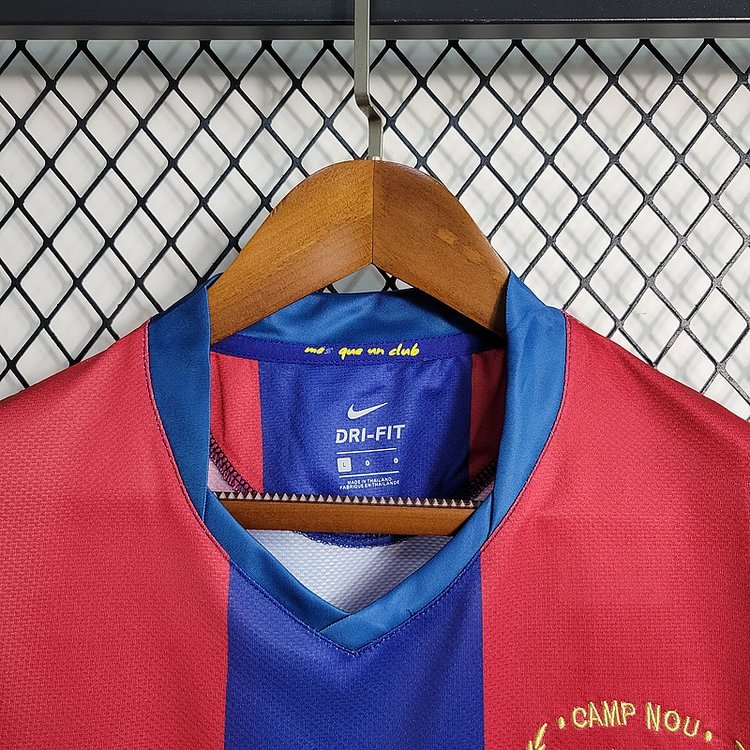 Retro 2007-08 Barcelona Home Retro MESSI RONALDINHO ETO'O XAVI A.INISTA HENRY Football jersey