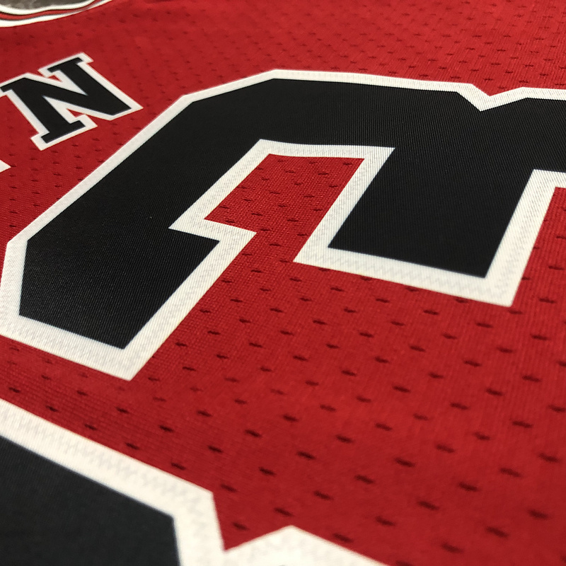 1997-98 NBA Chicago Bulls 33 PIPPEN Red Basketball Jersey