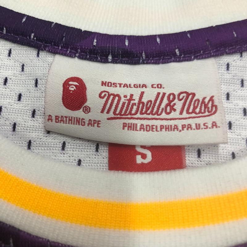 1996-97 NBA Lakers  93 BAPE Basketball Jersey