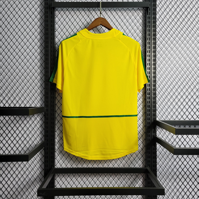 Retro 2002 Brazil home retro RONALDO R.CARLOS KAKA Ronaldinho Football jersey