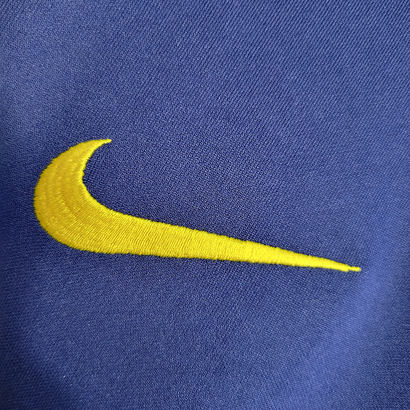 Retro Low Neck Polo Brazil Retro Royal Blue