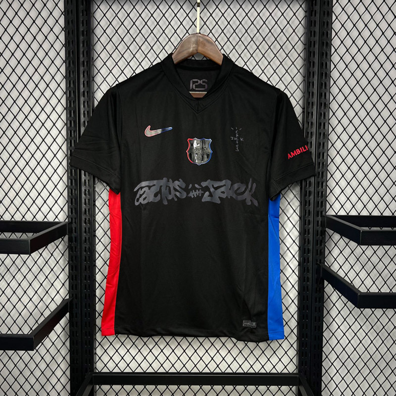 2024-25 Barcelona Travis Scott to feature on the Clásico jersey in conjunction with Spotify football jersey