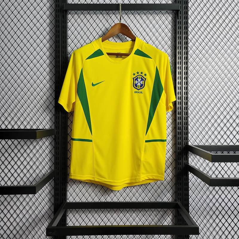 Retro 2002 Brazil home retro RONALDO R.CARLOS KAKA Ronaldinho Football jersey