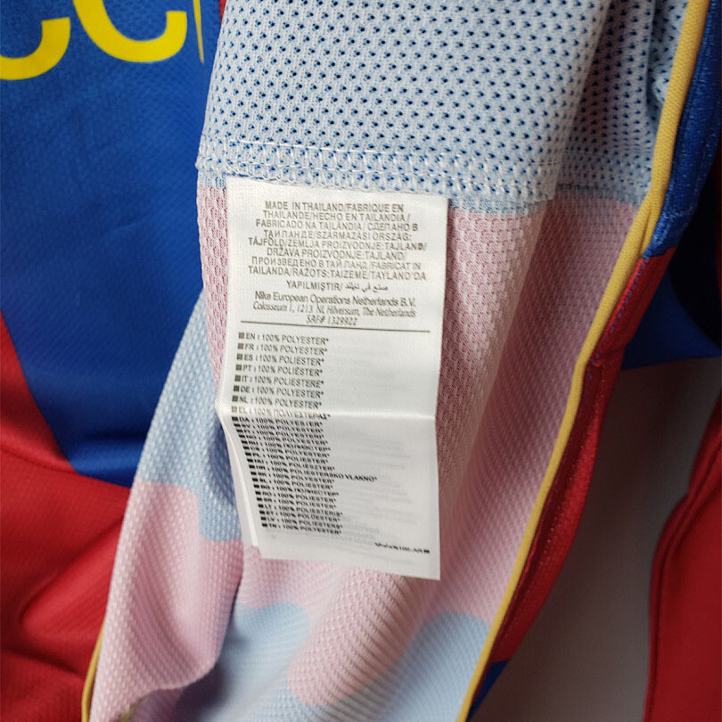 Retro 2007-08 Barcelona home Retro long sleeves MESSI RONALDINHO ETO'O XAVI A.INISTA HENRY Football jersey