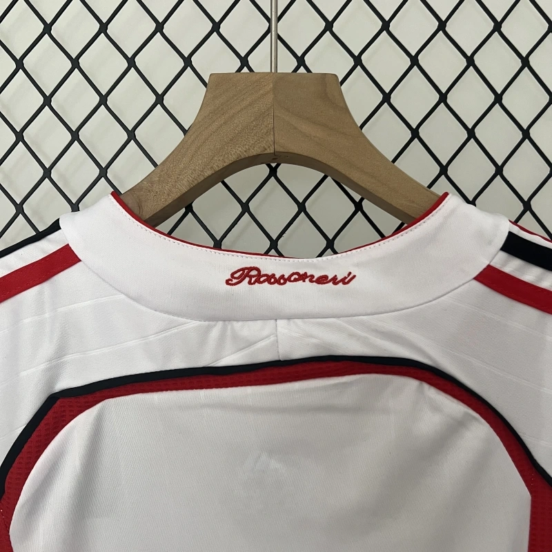 retro Kids 2006-07 Kids AC Milan retro Champions League away kids football jersey