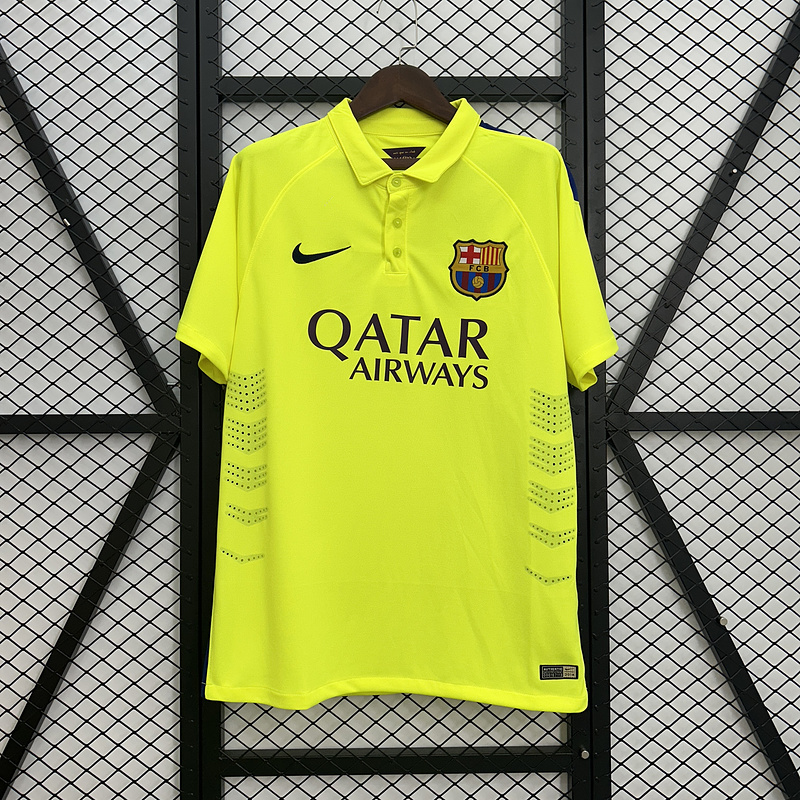 Retro 2014-15 Barcelona Third away Retro MESSI PIQUE XAVI A.INISTA PUYOL Football jersey