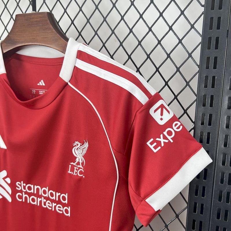 2025-26 Liverpool Home kids Football jersey