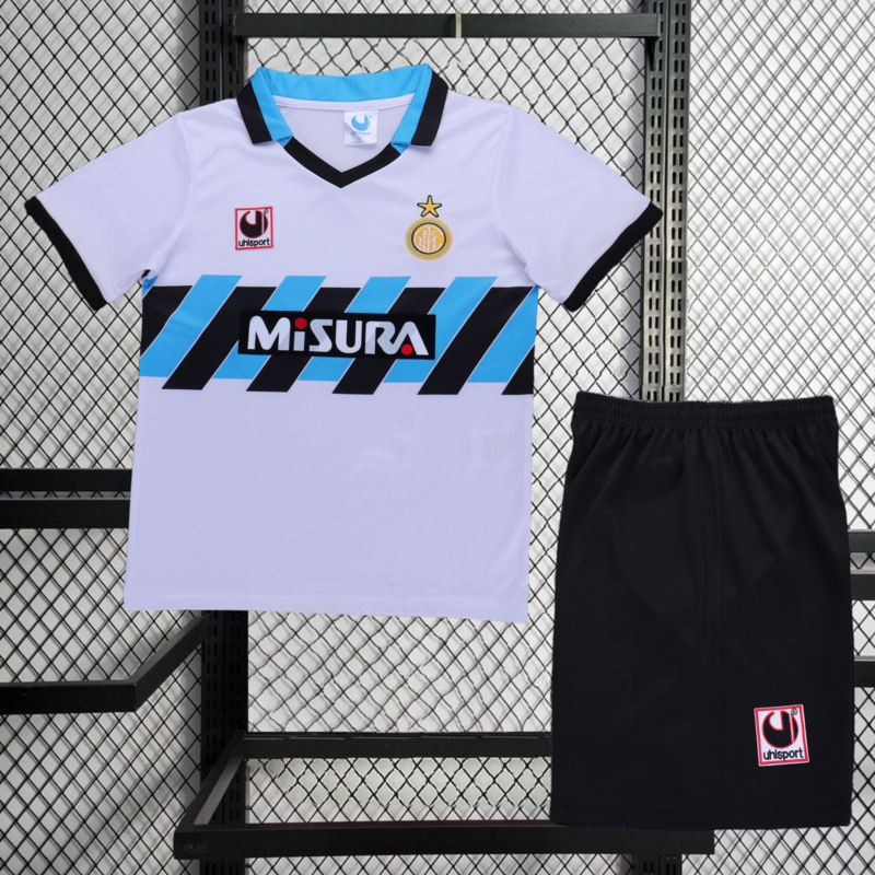 Retro Kids1990-91 Kids Inter Milan away Retro Football jersey