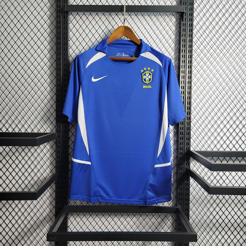 Retro 2002 Brazil away retro RONALDO R.CARLOS KAKA Ronaldinho Football jersey