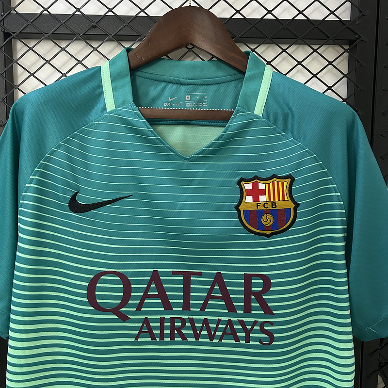 Retro 2016-17 Barcelona Third away Retro MESSI PIQUE XAVI A.INISTA SUAREZ NEYMAR JR Football jersey