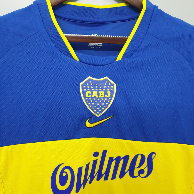 Retro 2001-02 Boca Juniors home Retro Football jersey