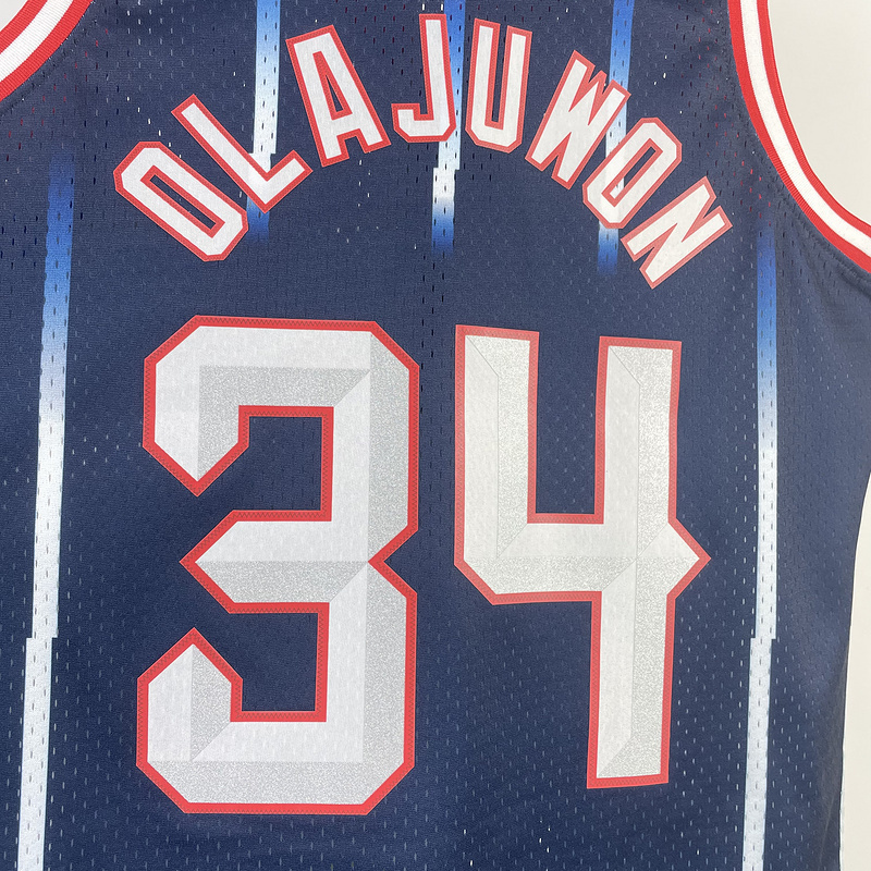 1999-00 NBA Houston Rockets 34 OLAJUWON Basketball jersey