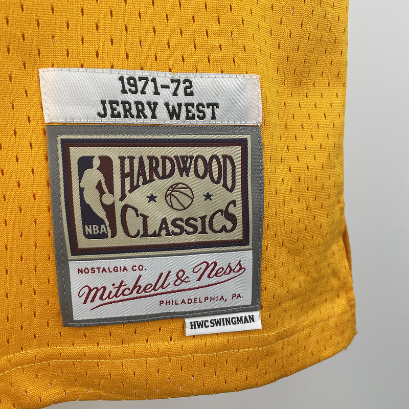 1971-72 NBA Lakers  44 WEST Basketball Jersey