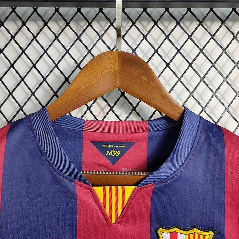 Retro 2014-15 Barcelona Home Retro MESSI PIQUE XAVI A.INISTA SUAREZ NEYMAR JR Football jersey