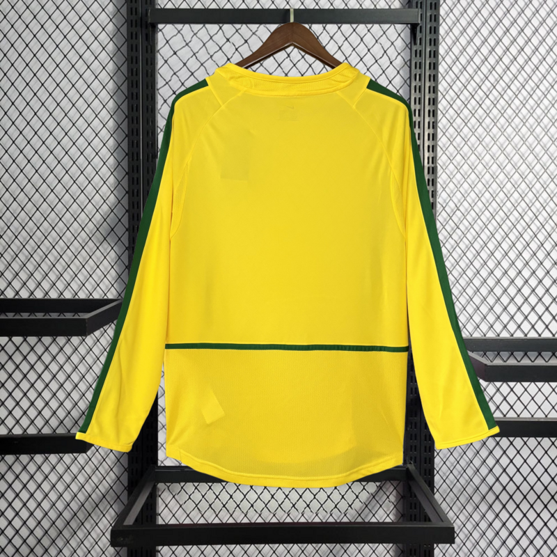 Retro 2002 Brazil home retro RONALDO R.CARLOS KAKA Ronaldinho Football jersey