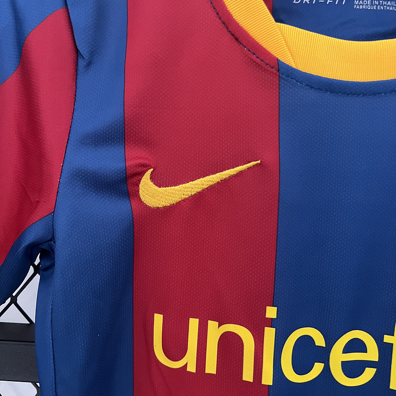 Retro kids 2010-11 kids Barcelona home Retro MESSI PIQUE IBRAHIMOUIC XAVI A.INISTA PUYOL HENRY Football jersey