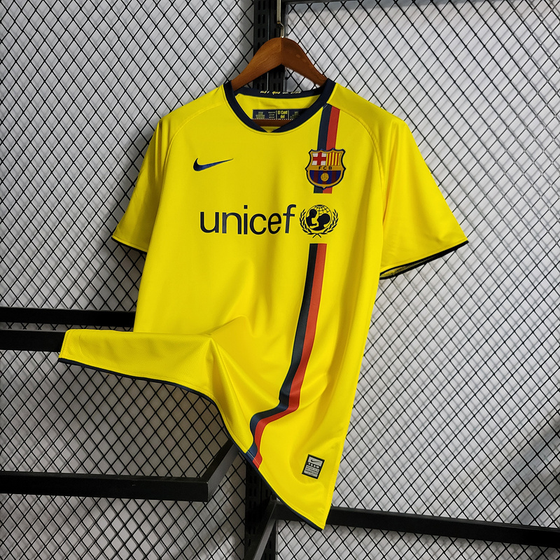 Retro 2008-09 Barcelona Away Retro MESSI PIQUE ETO'O XAVI A.INISTA ETO'O HENRY Football jersey