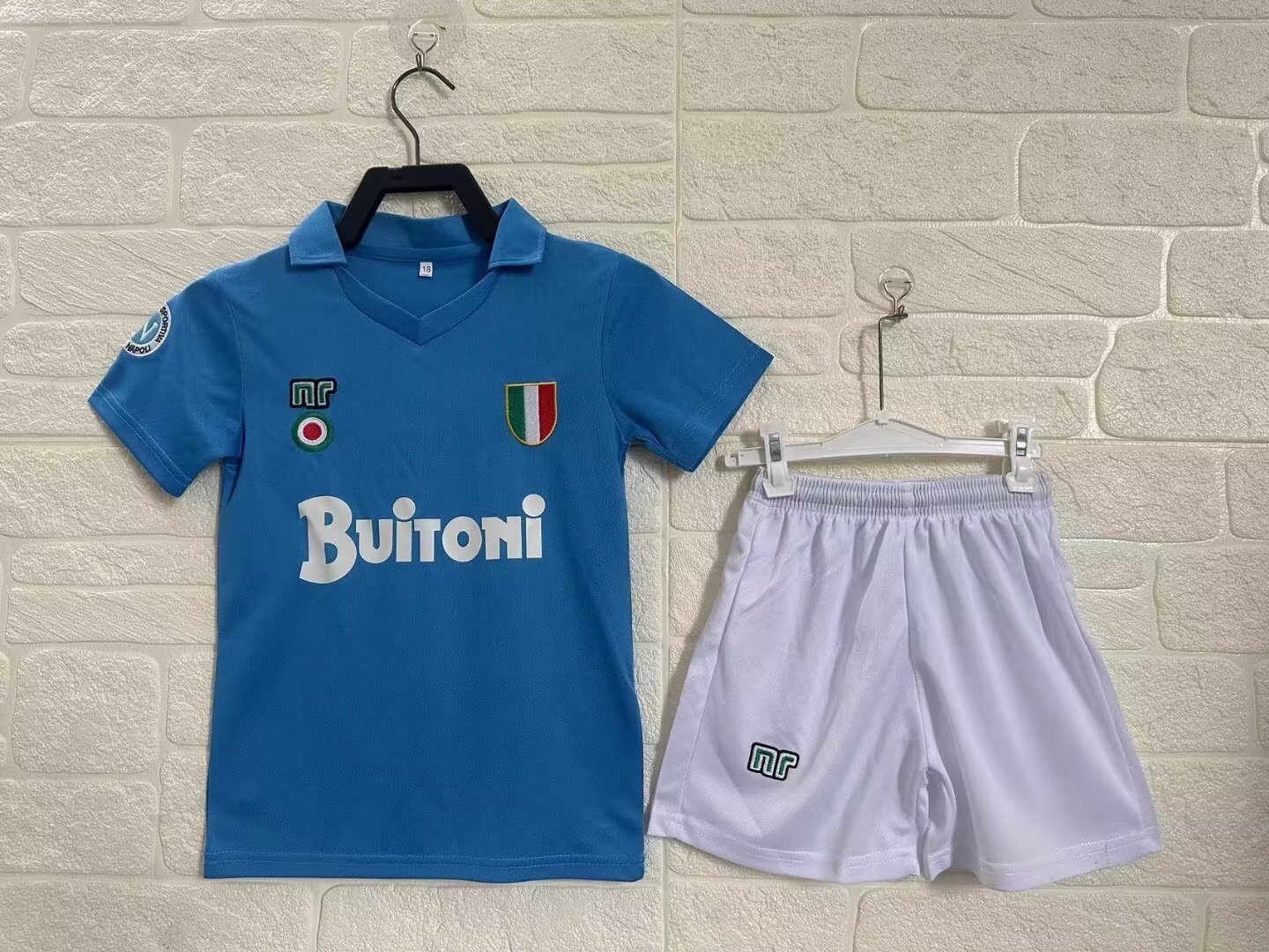 Retro Kids 1987-88 Kids Napoli home Retro Football jersey