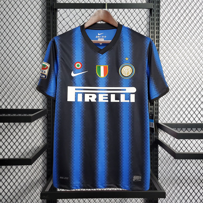 Retro 2010-11 Inter Milan home retro SNSIJDER J.ZANETTI MILITO ETO'O  Football jersey